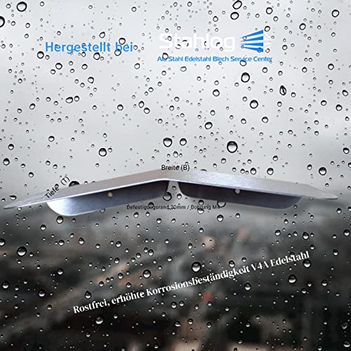 Wetterschutz Satteldach, Ultimativer Schutz vor Sonne, Regen, Schnee für Schalter, Briefkasten, Wallboxen (B=900mm(90cm) x T=180mm(18cm))