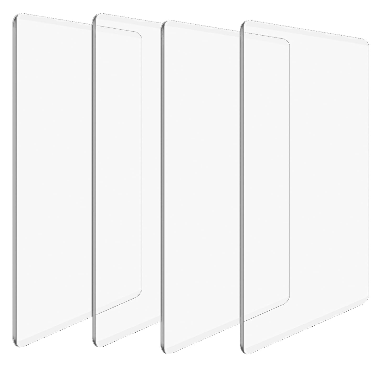 CYFUN DESIGN Transparent Acrylic Die Cutting Pads, 4PCS / 2Pairs Standard Cutting Boards for Die Cutting Machine, Clear Polycarbonate Plastic, 8.85