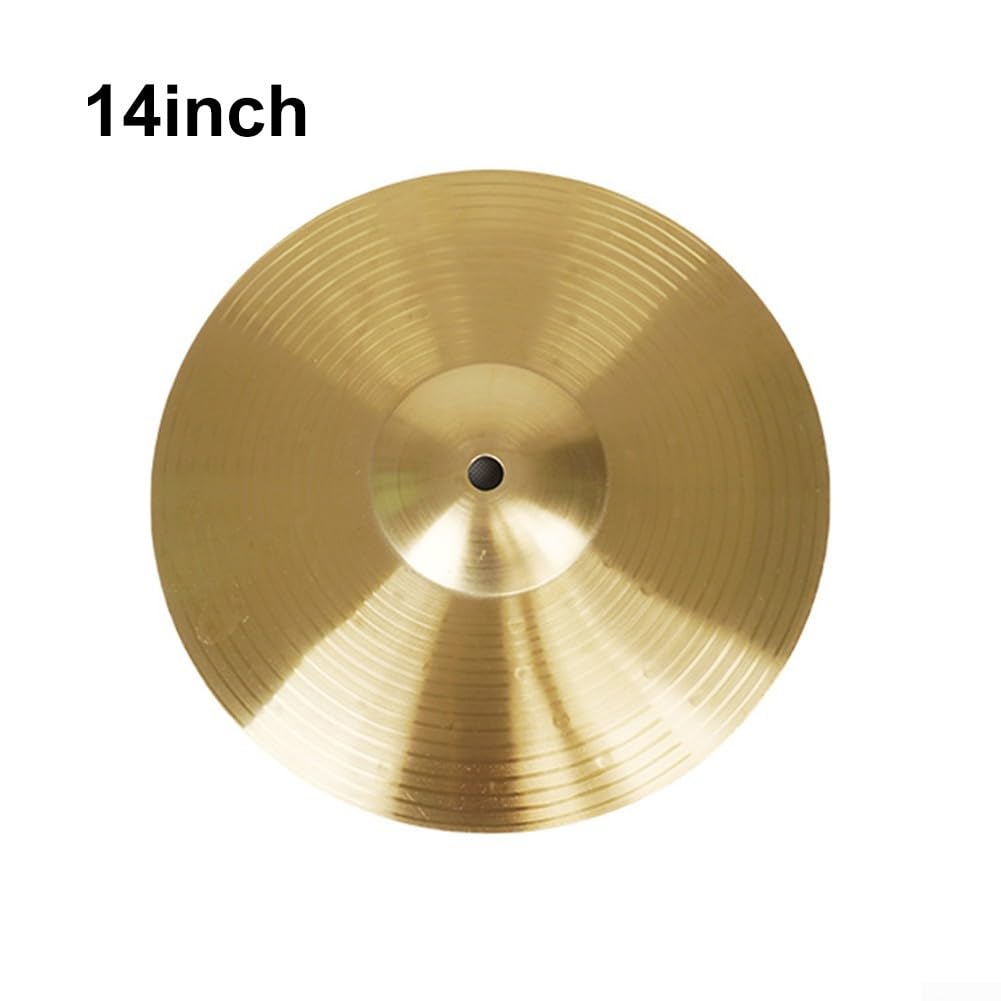 Brass Drum Cymbals, Jazz Drum Cymbals, Splash Cymbal, Brass Cymbals Percussion Splash Crash Hi-Hat Cymbal(14inch) - Image 2