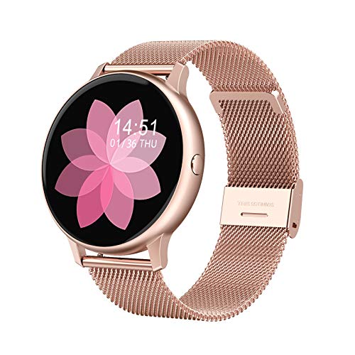 Smartwatch, 1,2-Inch Volledig Aanraakscherm, Vrouwelijk Bluetooth-Waterdicht Horloge Met Meerdere Sportmodi, Gezondheidscontrole, Compatibel Met Ios En Android,A