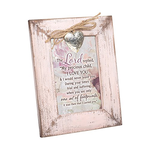 Cottage Garden Faith Hope Greatest Is Love Blush Pink Distressed Locket Easel Back Picture Frame #TOP1