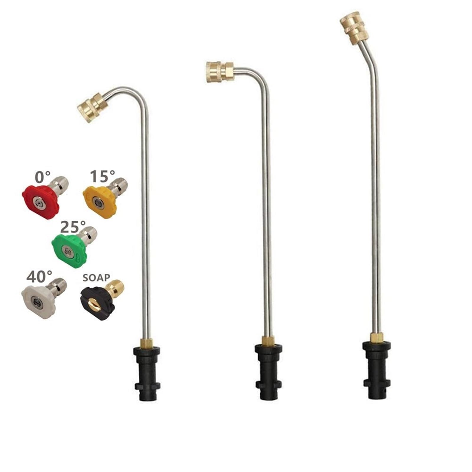 Lancia di Estensione per Idropulitrice Bacchetta di prolunga Curva for Lancia Lavaggio a Pressione con ugelli spruzzo(30 Degree Wand)