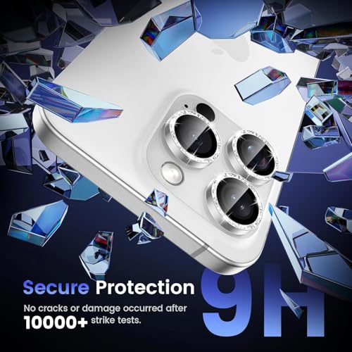 Image of Diamond Mobile Camera Lens Protector Compatible for iPhone 16 Pro & iPhone 16 Pro Max Grey