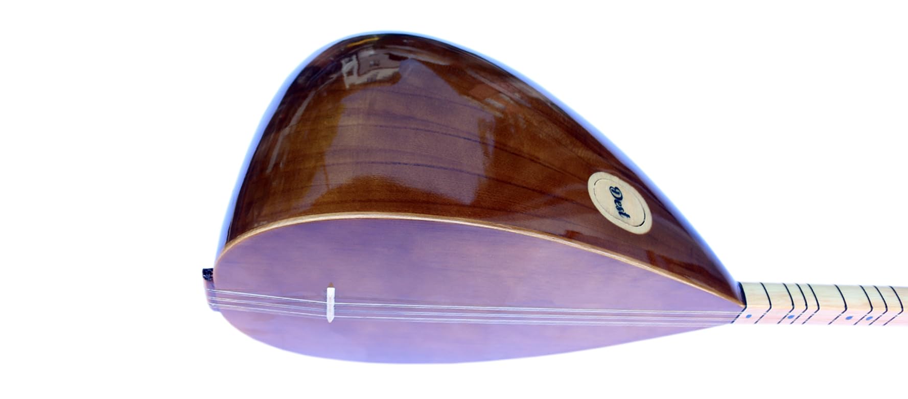 Turkish Short Neck Mulberry Baglama Saz String Musical Instrument ASK-206G - Image 3