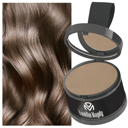 HISUNBENLinea Correttore Touch Up per Linea di Capelli Ricorrente, Shadow Powder Antivento, Anti-Sudore con Specchio per Puff-02DB