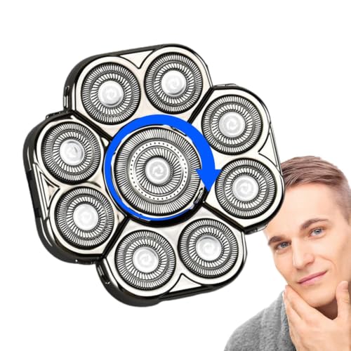 Têtes de rechange universelles à 9 têtes doubles pour rasoir | Tête de rasoir électrique 9 têtes de rechange universelles à double anneau pour visage humide et sec
