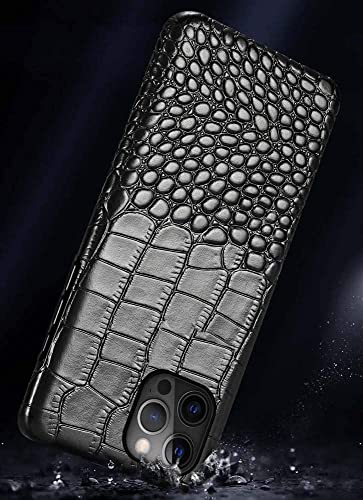 Coque iPhone 12 Pro en cuir véritable crocodile | Élégance et protection chic
