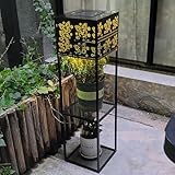 BALQOIFD Luci Solari da Giardino a Farfalla con Supporto per Piante a 2 Livelli, Lanterne da Esterno a Proiezione Scavata Impermeabili per Il Patio, Il Giardino, Il Prato e L'orto