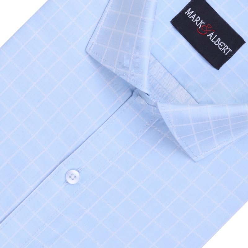 Image of MARK & ALBERT Mens Half Sleeves Checkered Regular Shirt