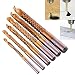 Agile-Shop 6 PCS 3-8mm Titanium HSS Drill & Saw Bit Set Cutting Carpenter Wood Metal