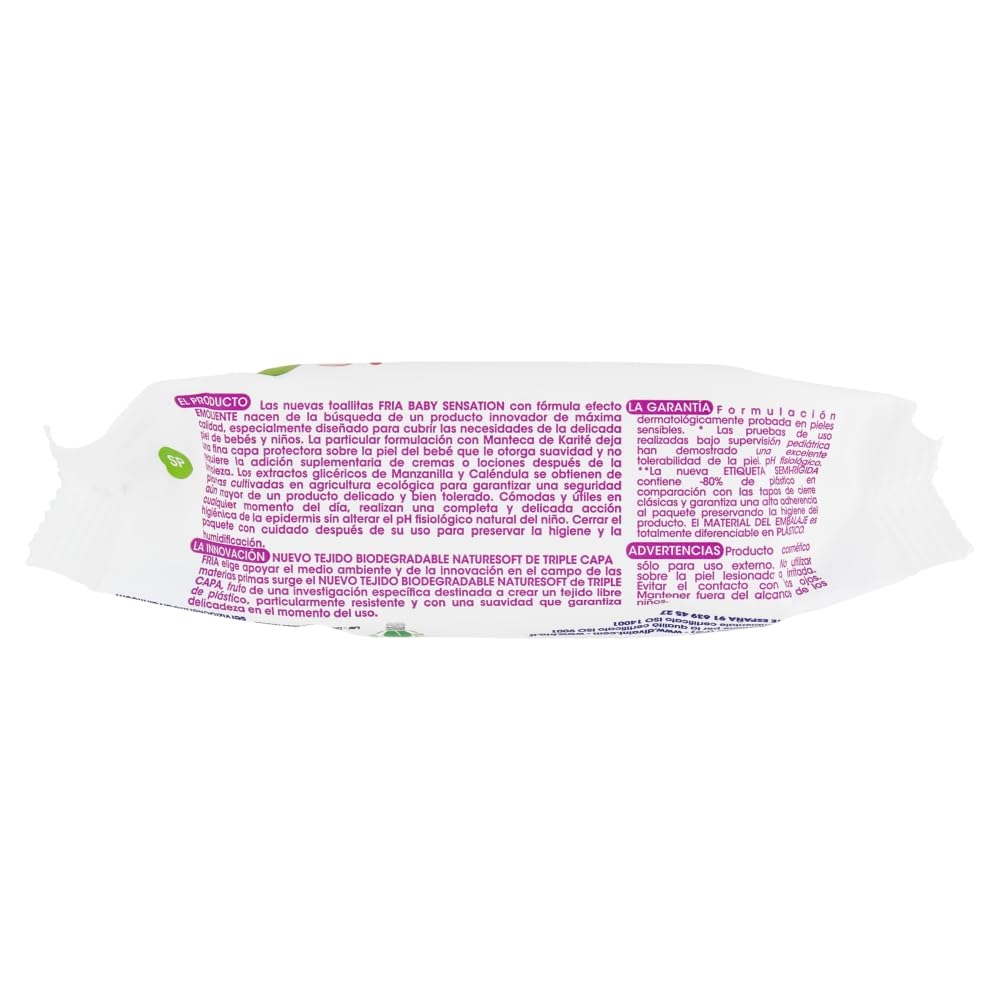 Fria Baby Salviette per Cambio Pannolino 98% Acqua Purificata 20+5 Confezione Pocket