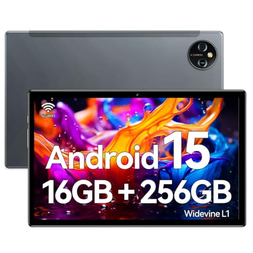 Image of M6 Android 15 Tablet, 10 inch IPS Touchscreen, Octa-Core Processor, 16GB RAM + 256GB ROM, 13MP+5MP Dual Camera, 8000mAh Battery, Dual-Band 5G WiFi
