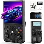 R36MAX Retro Handheld Game Console, 4.0 Inch IPS HD Screen Portable Retro Gaming Console, 1.5GHz CPU Support 30+ Emulator Console Video Game Console, 4000mAh Battery (64GB Black)