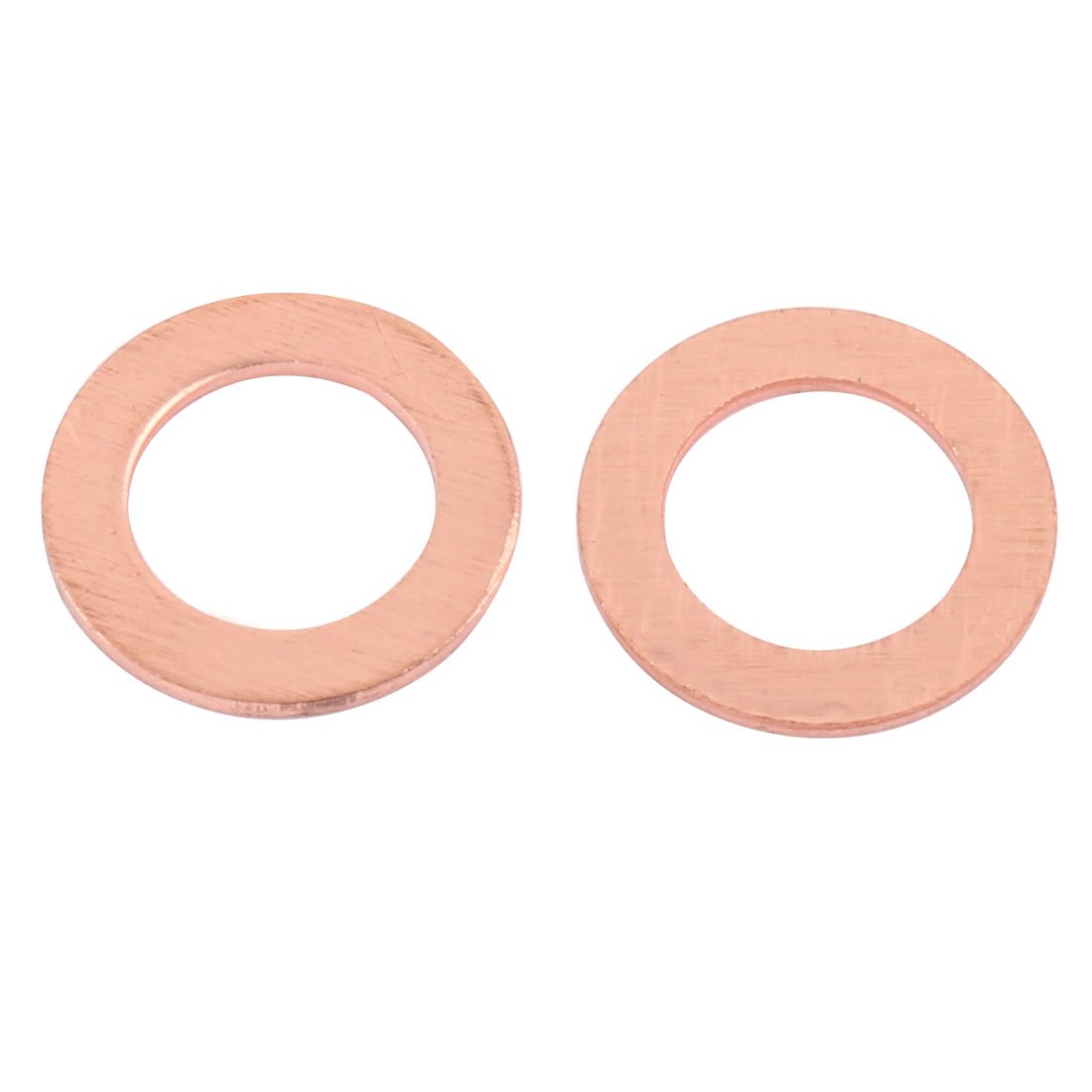 sourcing map 10pcs 10mm x 16mm x 1mm Flat Ring Copper Crush Washer Sealing Gasket Fastener, 10*16 - Image 2