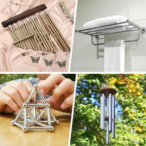 Edelstahlrohr Stahlrohr Rund Rohre Rundstahl 10 mm x 1 mm x 300 mm 304 Edelstahl Rohr Rundstab 3 Stück Metallstange Metallrohr Stahlrohre für Industrie Dekoration Architektur(10mm x 1mm x 300mm)