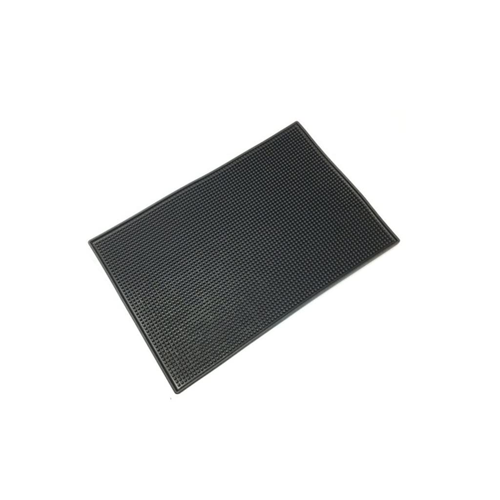 Tapis de bar à café épaissi XMING noir en PVC antidérapant et isolant