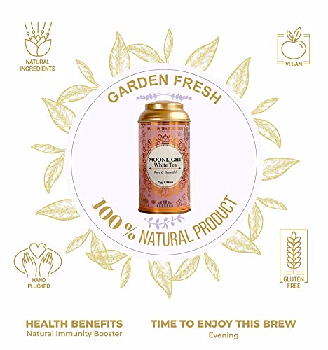 Image of Sancha Tea Boutique, Moonlight White Tea, Pure Tea Buds, Silver Needles White Tea, Moonlight Spring White, Brews 75 Cups