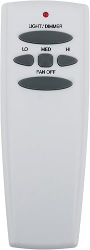 AULCMEET Repuesto de control remoto del ventilador de techo compatible con Hampton Bay UC7078T CHQ7078T Fan-HD5 (sin reverso)