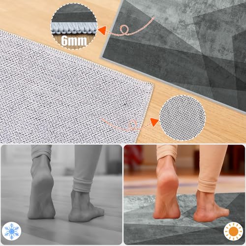 Grand tapis de salle a manger antidérapant et lavable - 7