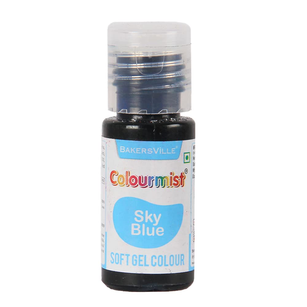 Colourmist Soft Gel Paste Food Color, (Sky Blue), 20Gm | Edible Gel Colour For Fondant/Dessert/Baking |