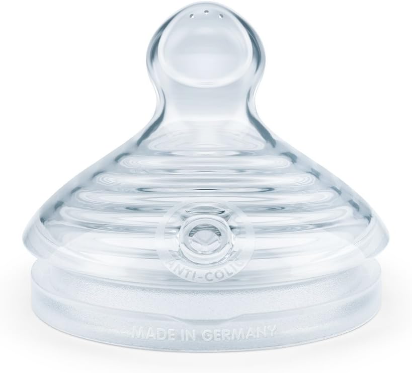 NUK Nature Sense Silicone Small Feed Hole Teats 2pk (6-18 Months), 6-18 Months (Pack of 2)