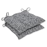 Pillow Perfect 609867 Outdoor/Indoor Herringbone Night Tufted Seat Cushions (Square Back), 19' x...
