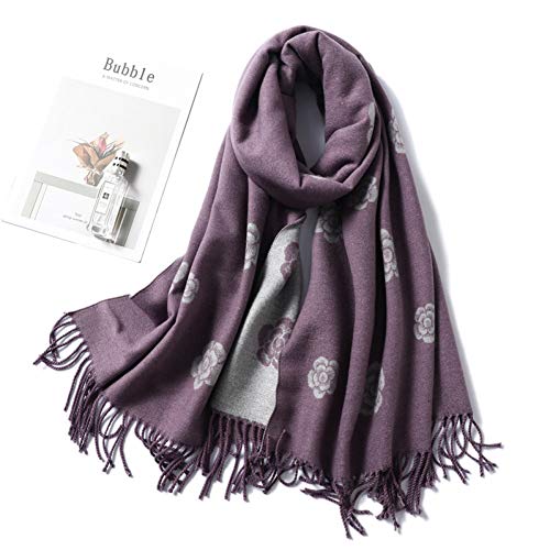 Écharpe en cachemire pour femme | Châle pashmina luxe à imprimé floral