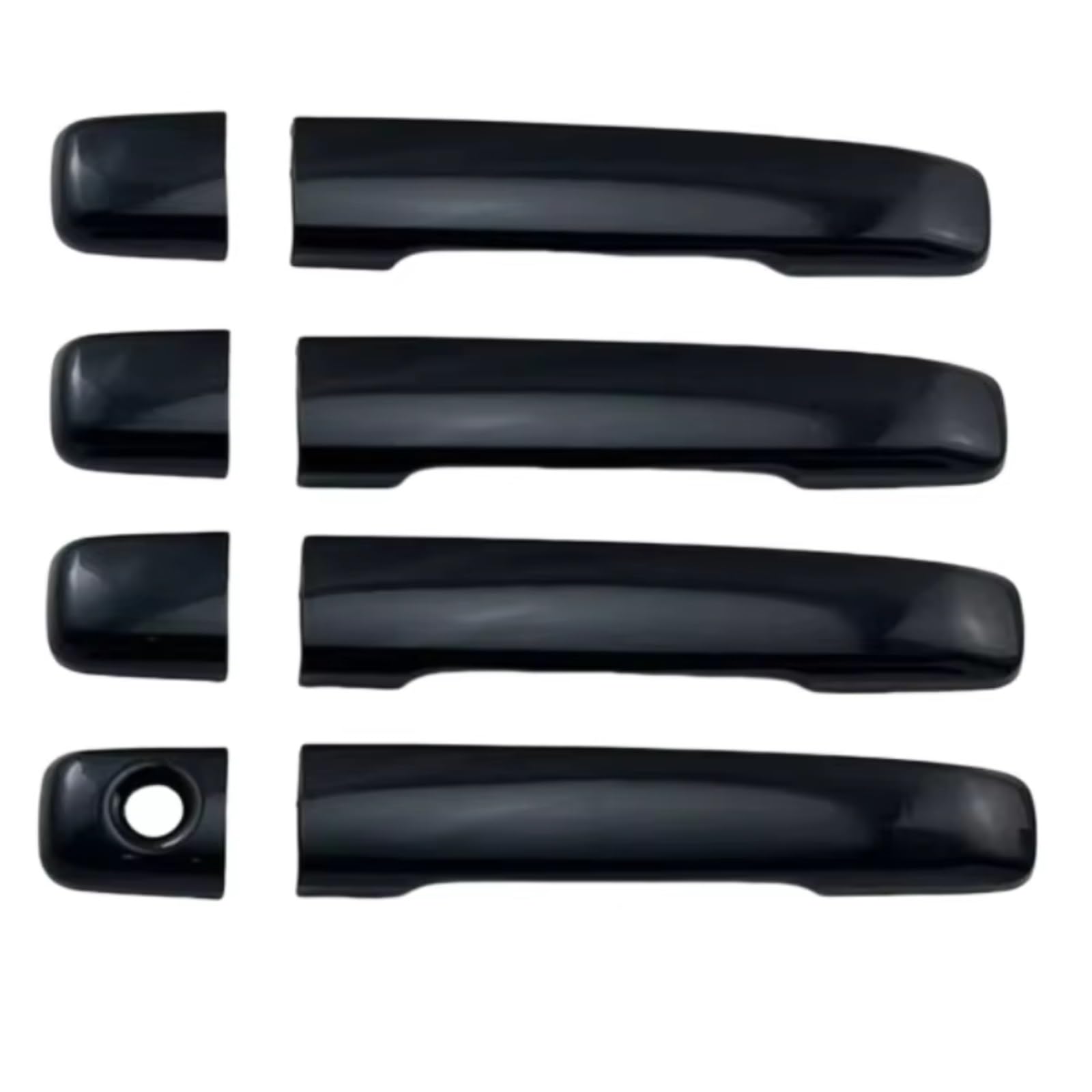JJRFVBGT Door Handle Trim Compatible with Nissan for Sylphy 2006 2007 2008 2009 ABS Trim Black Carbon Accessories Car Exterior Door Handle Housing(Gloss Black)