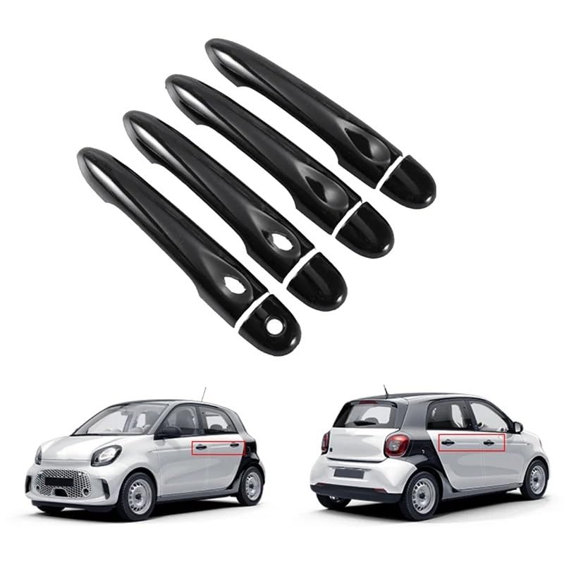 Poignée porte extérieure masquer rayures Smart 453 Forfour noir - 4