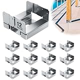 6pcs 6x6 Post Base for Concrete Heavy Duty Galvanized Post Anchor Base Adjustable Wood Post Bracket Kit with...
