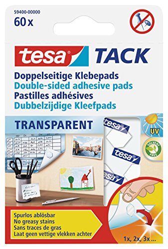 Preisvergleich Produktbild Tesa Tack Doppelseitige Klebepads transparent, 60 Pads