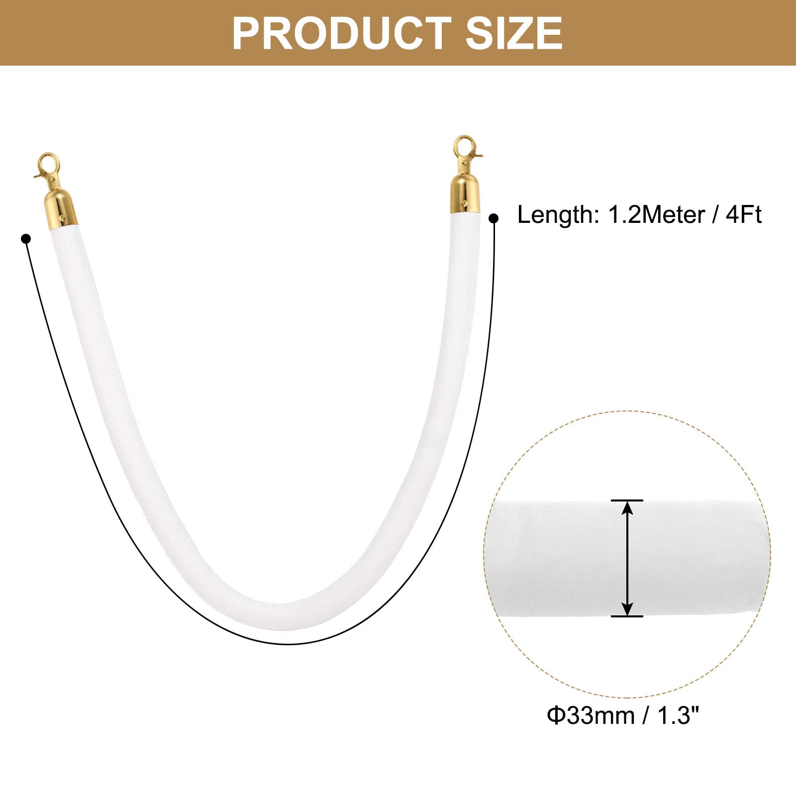 Corda Di Sicurezza Per Barriere - 2 Pezzi 1.5m Per Controllo Folla - Foto 10