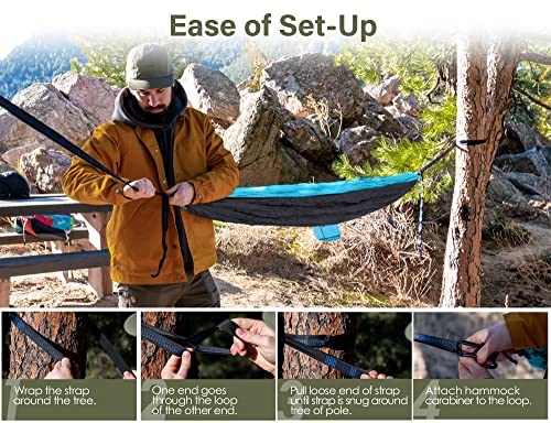 Kootek Camping Hammock Single Portable Hammocks Camping Accessories for Outdoor, Indoor, Backpacking, Travel, Beach, Backyard, Patio, Hiking