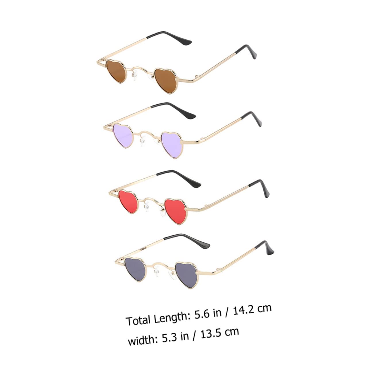 SOIMISS gafas de sol de corazón presentes originales heart shaped sunglasses gafas de sol únicas as de de moda para hombre anteojos as de de tera Metal