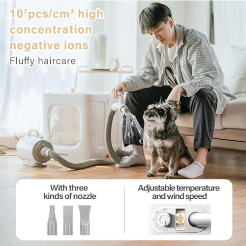 Secadores de animais de estimação para cuidados de cães de grande capacidade de 62 l, controle intel