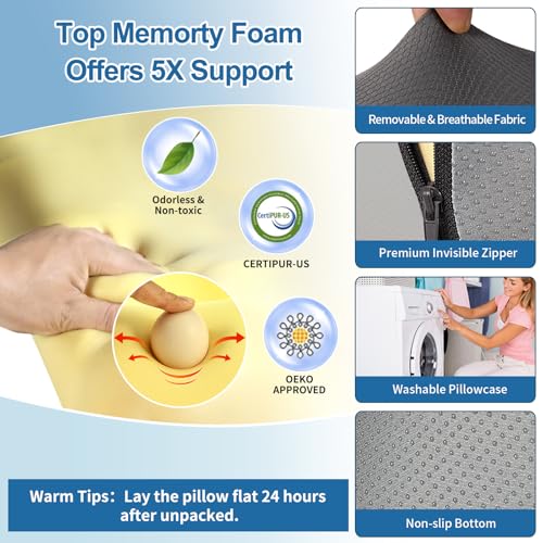 51% Off Ergonomic Reading Pillow with Memory Foam Support