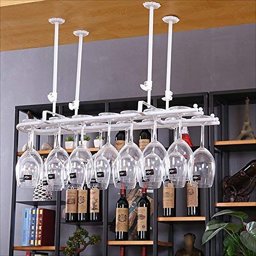 Casier à vin suspendu porte-verre fer rétro bar restaurant ménage rangement