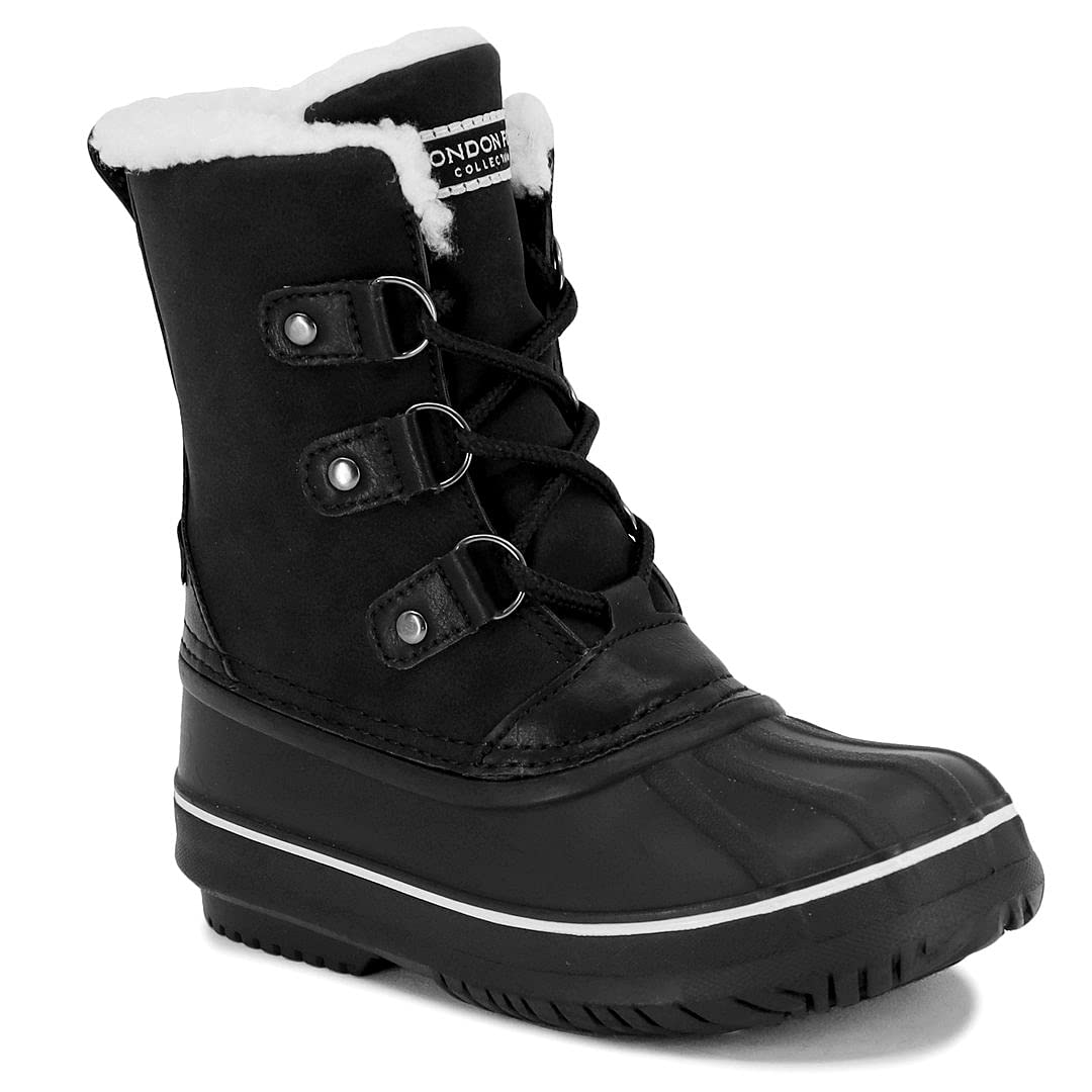 LONDON FOG Unisex Moorgate Cold Weather Warm Lined Snow Boot Toddler and Youth Sizes