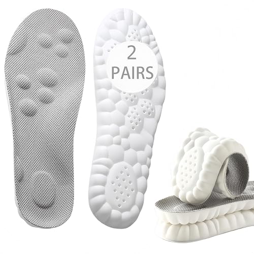 2 Pares Plantillas hombre Mujer football Plantillas deportivas Evita dolores con plantillas fascitis plantar hombre Mujer Zapatillas de Trabajo y Calzado de Uso Diario