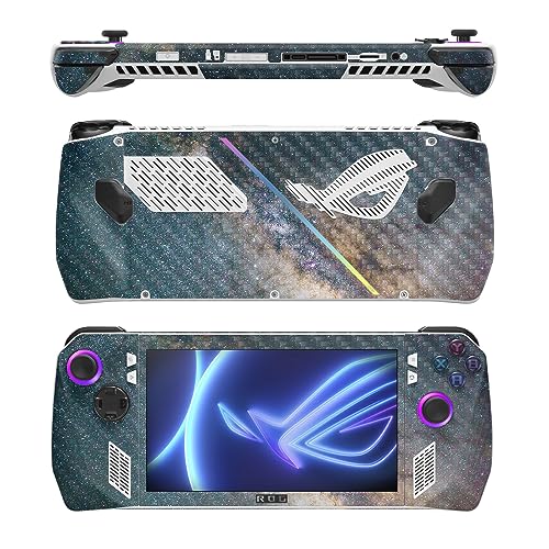 Image of MightySkins Carbon Fiber Skin Compatible with Asus ROG Ally - Galactic Landscape | Protective, Durable Textured Carbon Fiber Finish | Easy to Apply