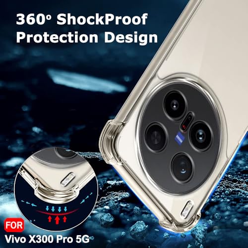 Image of TheGiftKart Crystal Clear Back Cover Case for Vivo X300 Pro 5G | Shockproof Soft TPU Case | Cushioned Edges for Ultimate Protection Back Cover Case for Vivo X300 Pro 5G (TPU, Transparent)