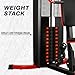 Fitvids Multi-Functional Home Gym Equipment with 122.5 lbs Weight Stack, Black