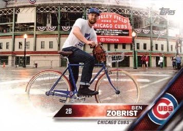 2016 Topps Ben Zobrist Bike Baseball Card - Wrigley Field - Only 983 made!