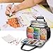GRAOSO Marker Storage Bag Marker Case Organizer Hold up to 216 Markers, Carrying Case with Shoulder Strap and Handle, with Dividers and Easy Cleaning Liner (Markers Length up to 5.1