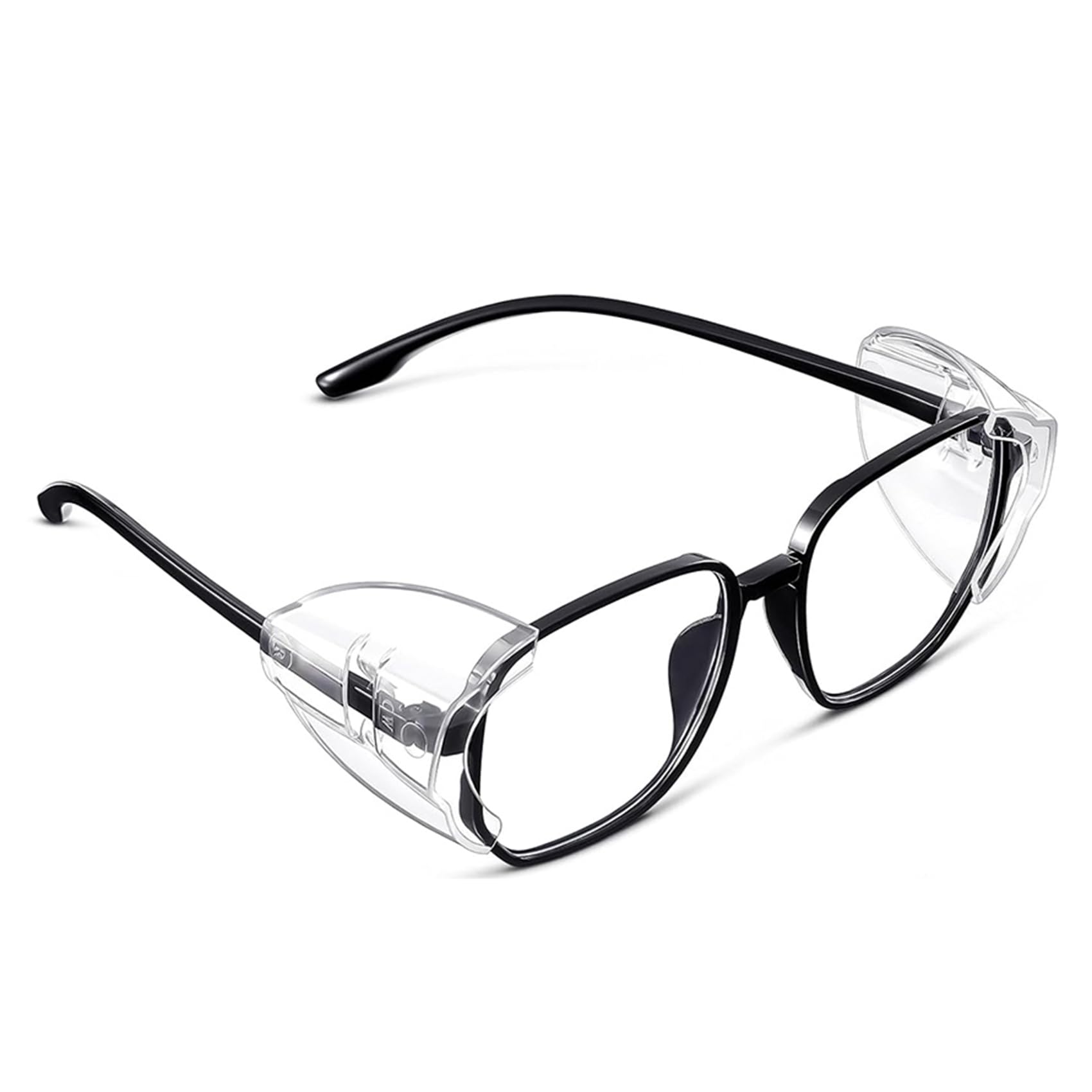 90X Okulary Ochronne Osłony Boczne do Okularów Korekcyjnych Slipon SideShields Osłony Boczne Przezroczyste