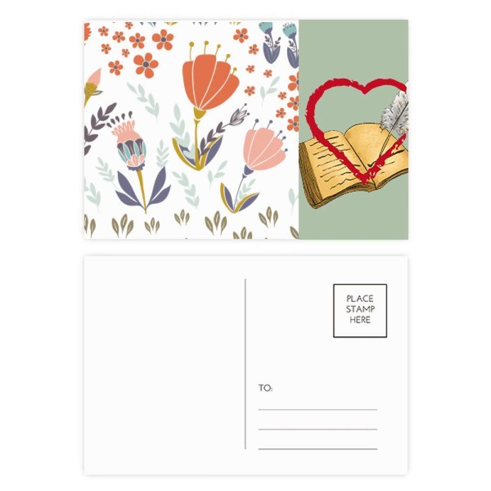 Lot de 20 cartes postales de remerciement avec motif de fleurs d'orange