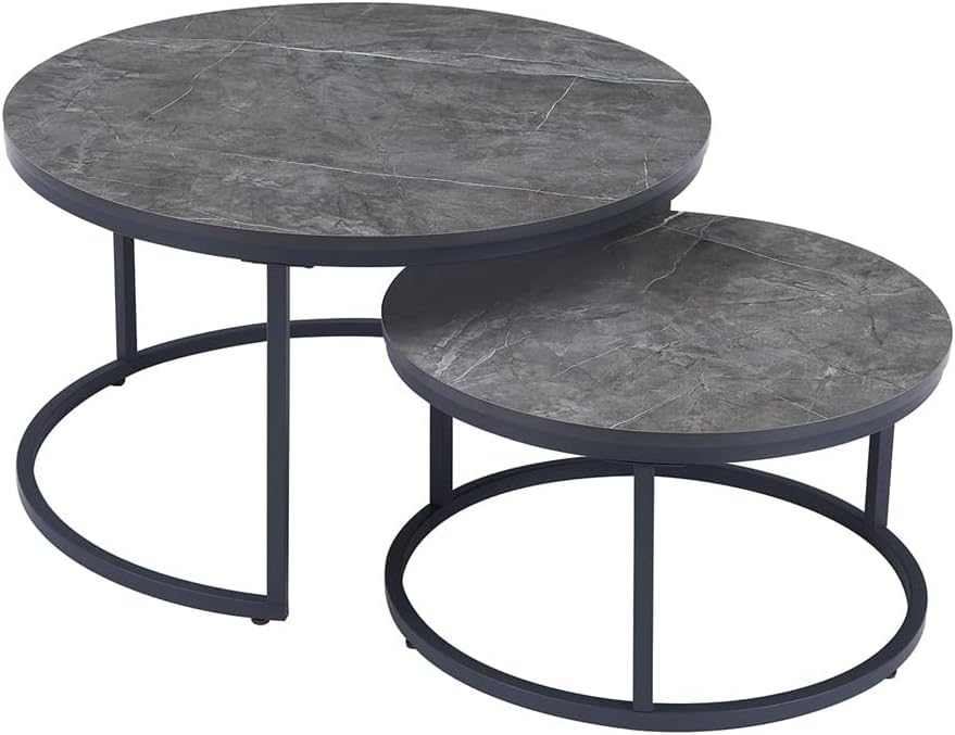 2 in 1 Coffee Tables Storage Home Living Room Round Round Table Basse Combination Furniture