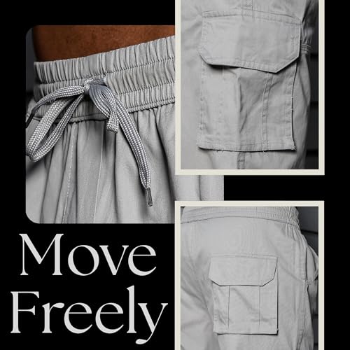 Image of Men's Stylish Cargo Pants | Slim Fit | Multi-Pocket Utility Trousers | Durable & Comfortable Fabric | Casual, Travel & Outdoor Wear