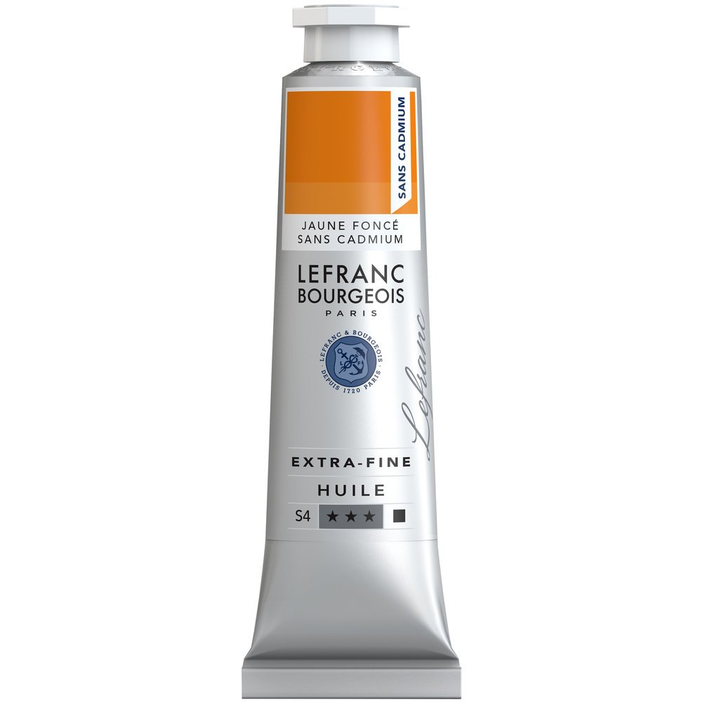Lefranc Bourgeois Extra-Fine Oil Paint, Artists Quality, Cadmium-Free Yellow Deep, 40ml Tube