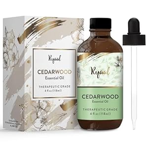Cedarwood Essential Oil for Aromatherapy, Skin & Hair, Natural & Undiluted Essential Oil for Diffuser, Candle & Soap Making, Premium Grade with Glass Dropper, 4 Fl Oz